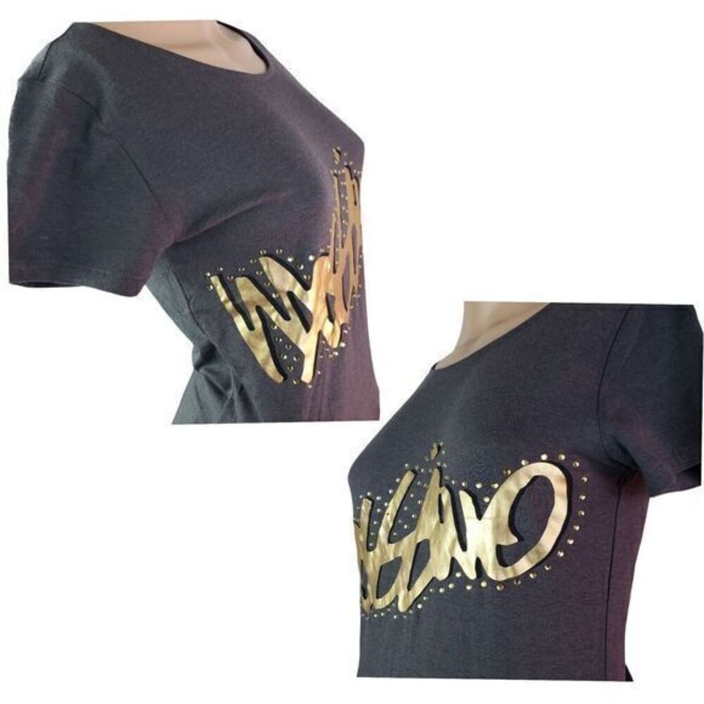 T-shirt Colombian Blouse for Women Adjustable Short Sleeve Casual Siz M Charcoal